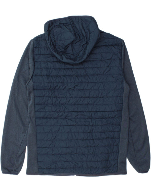 Jack & Jones Mens Hooded Padded Jacket UK 38 Medium Navy Blue