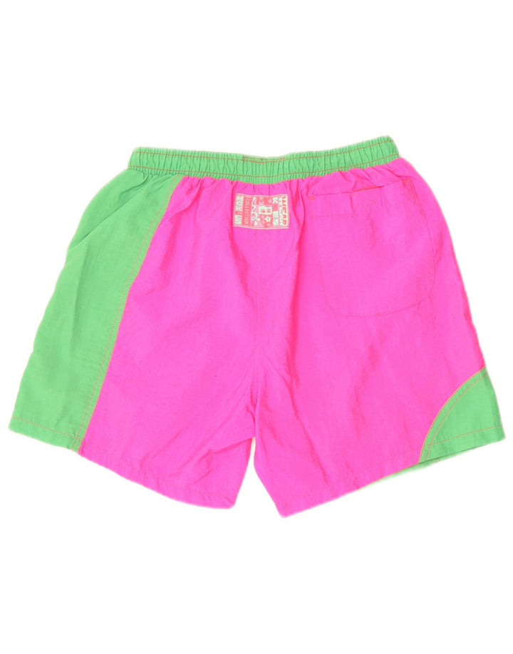 MC Kee's Mens Graphic Swimming Shorts IT 48 Medium  Pink Colourblock