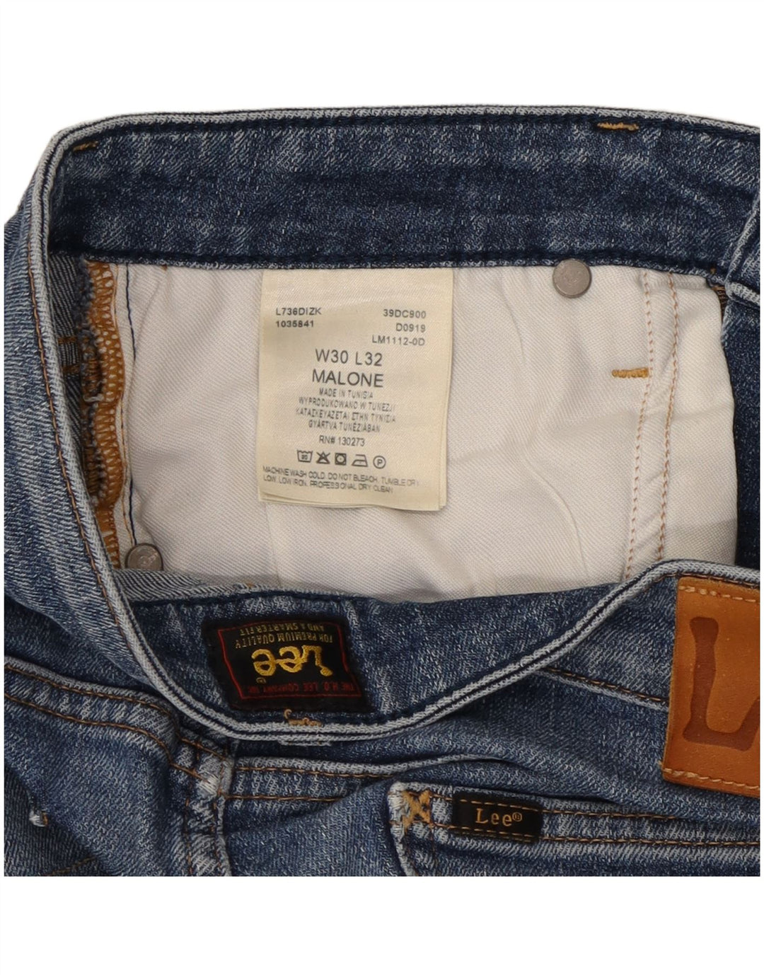 Lee Womens Malone Skinny Jeans W30 L32 Blue Cotton