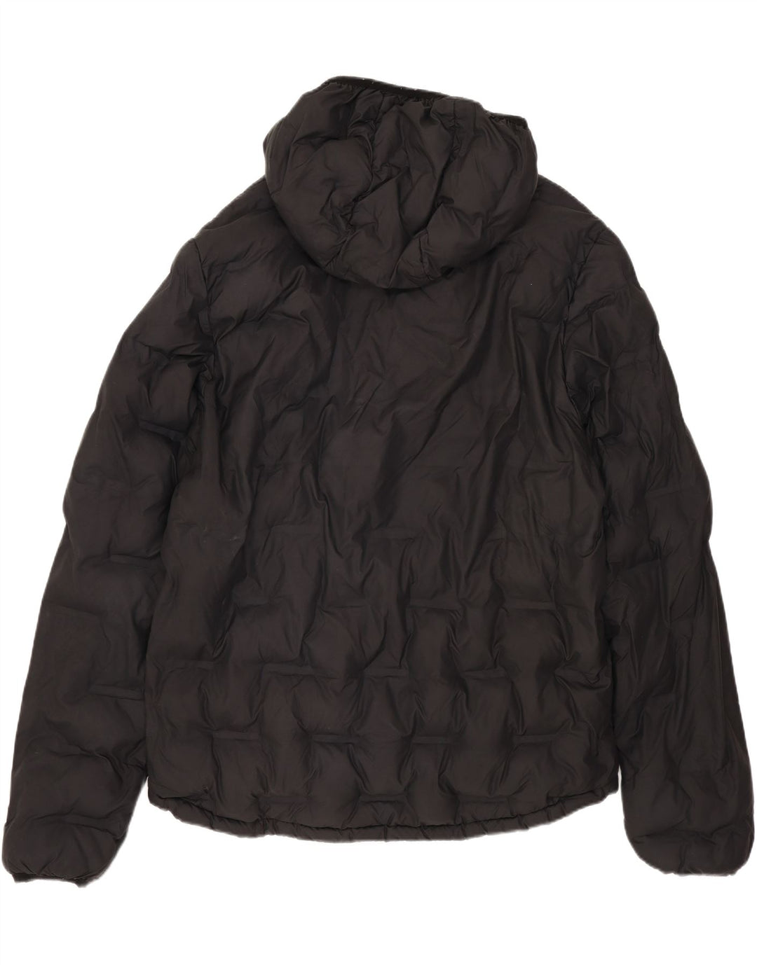 Superdry Mens Hooded Padded Jacket UK 40 Large Black Polyester