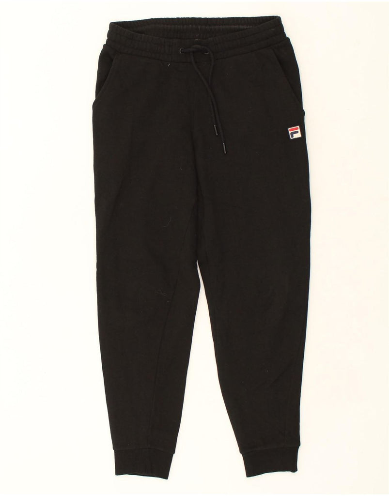 FILA Mens Tracksuit Trousers Joggers Small Black Cotton | Vintage Fila | Thrift | Second-Hand Fila | Used Clothing | Messina Hembry 