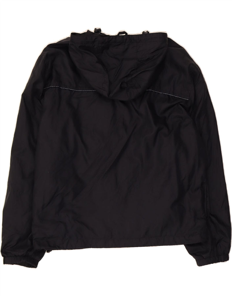 EDDIE BAUER Mens Hooded Rain Jacket UK 40 Large Navy Blue Nylon Vintage Eddie Bauer and Second-Hand Eddie Bauer from Messina Hembry 