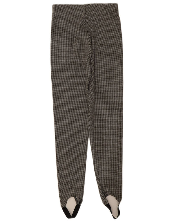 Zara Womens Stirrup Casual Trousers Small W26 L26 Grey Houndstooth