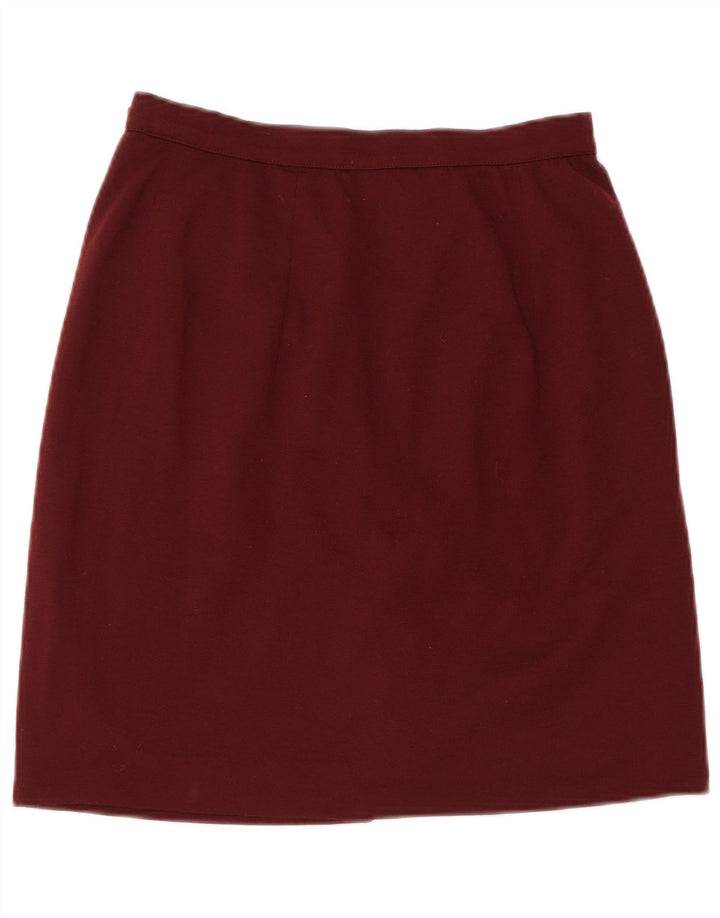 Luisa Spagnoli Womens Wrap Skirt IT 42 Medium W26 Burgundy