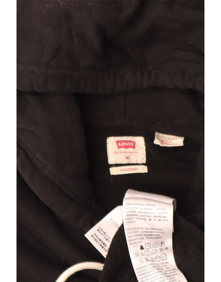 Levi's Mens Standard Fit Hoodie Jumper Medium Black Cotton