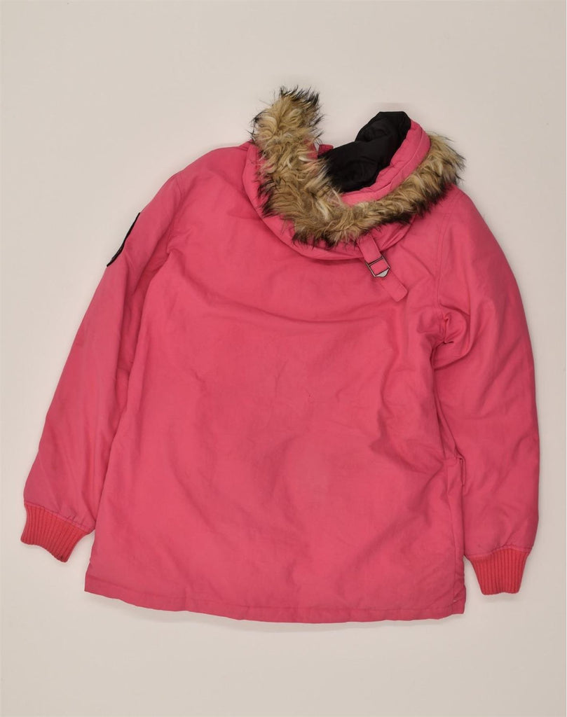 SUPERDRY Womens Hooded Windbreaker Jacket UK 16 Large Pink Nylon | Vintage Superdry | Thrift | Second-Hand Superdry | Used Clothing | Messina Hembry 