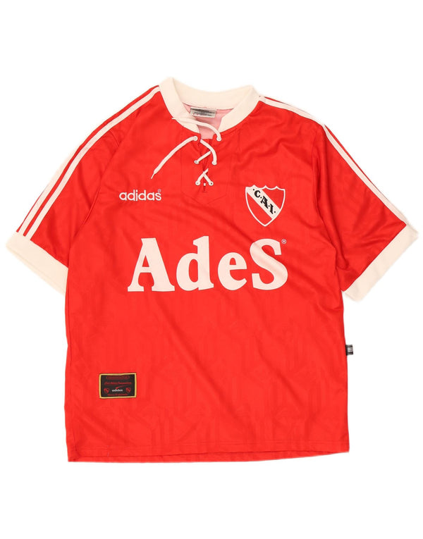 Adidas Mens 1995-1997 Independiente Home Shirt Medium Red Polyester Sports