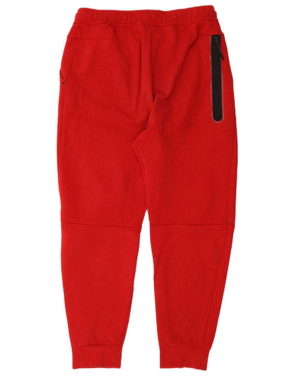 Nike Mens Tracksuit Trousers Joggers Large  Red Cotton