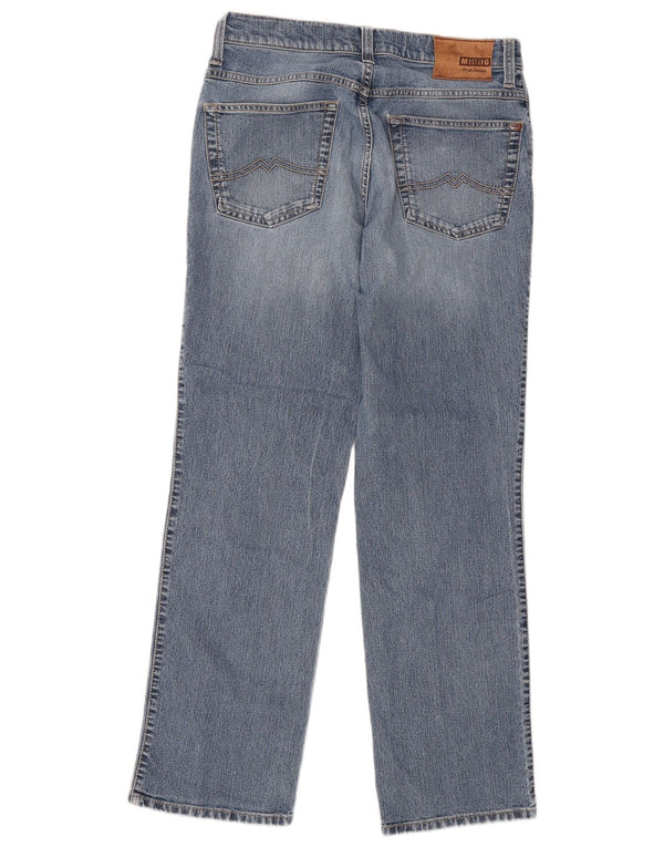 Mustang Mens Slim Fit Straight Jeans W32 L32 Blue Cotton