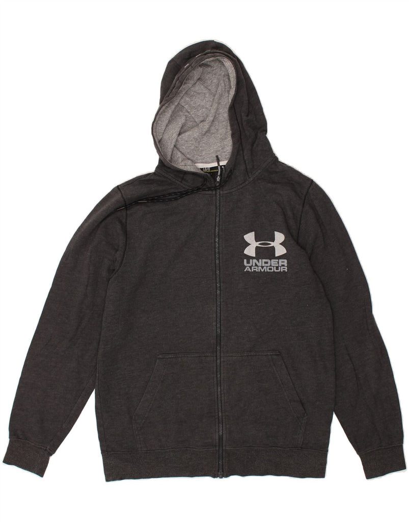 UNDER ARMOUR Mens Graphic Zip Hoodie Sweater Large Grey Cotton | Vintage Under Armour | Thrift | Second-Hand Under Armour | Used Clothing | Messina Hembry 