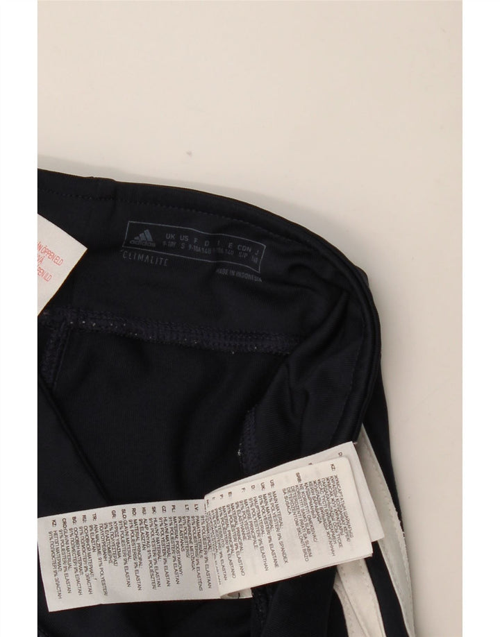 ADIDAS Girls Climalite Leggings 9-10 Years  Navy Blue Polyester