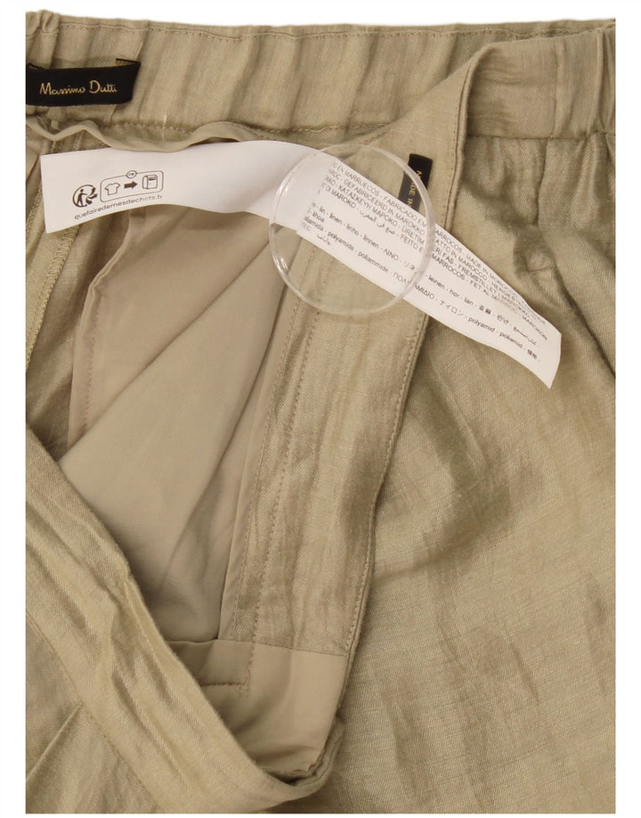 Massimo Dutti Womens Straight Chino Trousers EU 40 Medium W30 L28 Beige