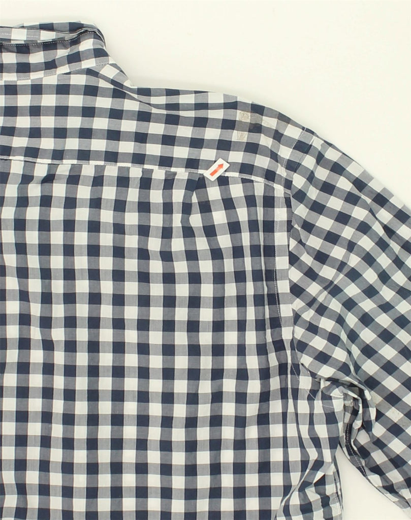 J. CREW Mens Shirt XL Blue Gingham Cotton | Vintage J. Crew | Thrift | Second-Hand J. Crew | Used Clothing | Messina Hembry 