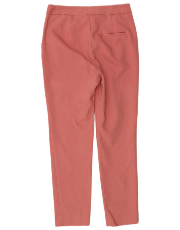 Zara Womens Slim Chino Trousers Small W26 L26 Pink Cotton