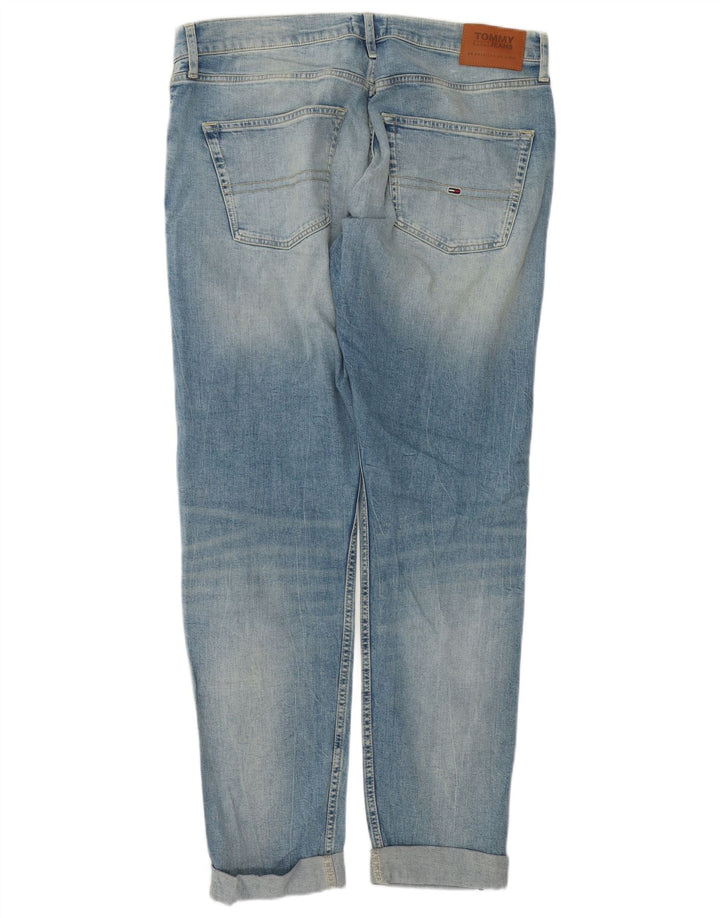 TOMMY HILFIGER Mens Straight Jeans W34 L36 Blue Cotton