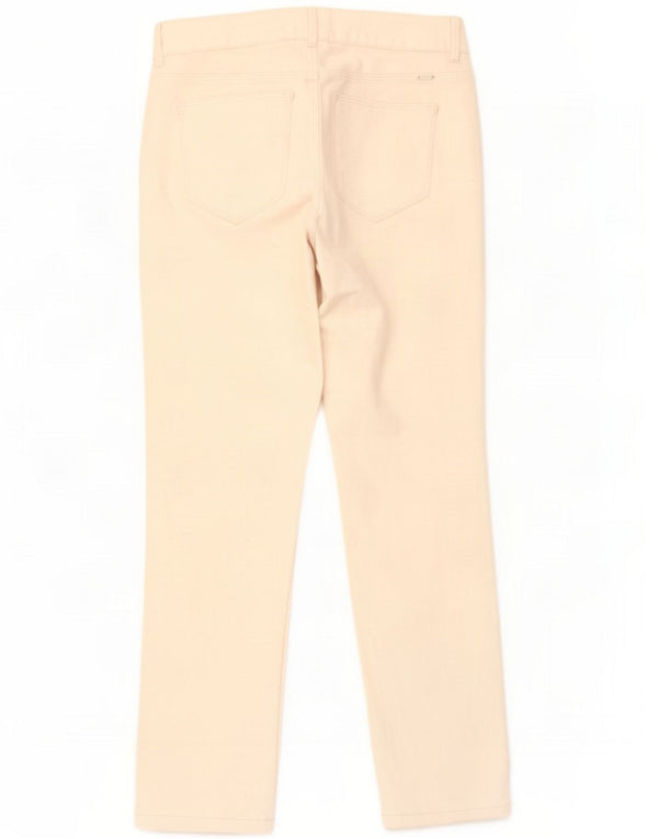Massimo Dutti Womens Slim Cropped Jeans EU 36 XS W26 L26 Off White Cotton
