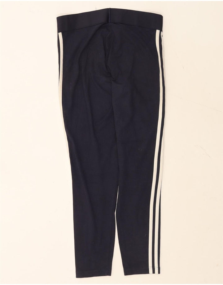 Adidas Womens Leggings UK 12/14 Medium  Navy Blue