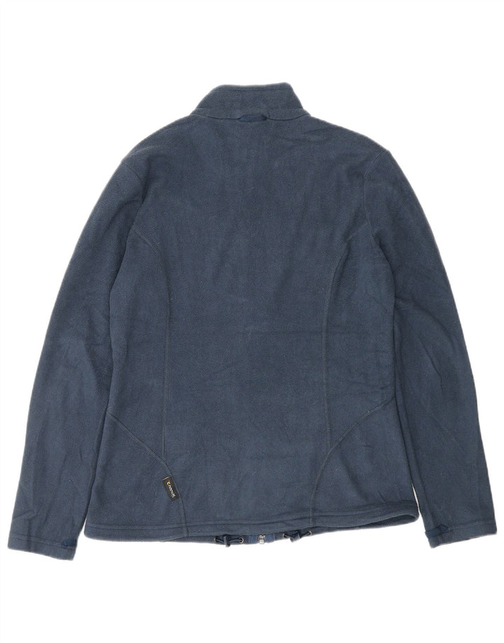 Jack Wolfskin Womens Fleece Jacket UK 12 Medium  Navy Blue Polyester