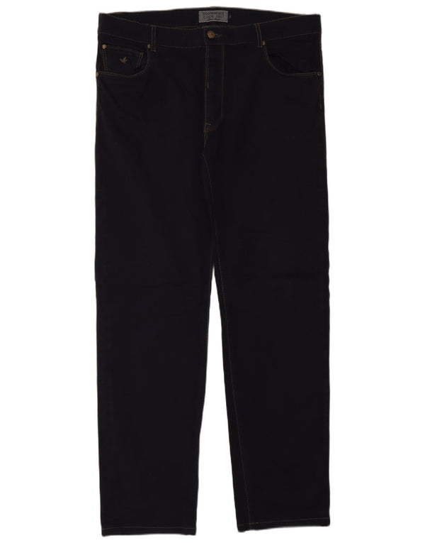 Brooksfield Mens Straight Casual Trousers IT 54 2XL W36 L32 Navy Blue