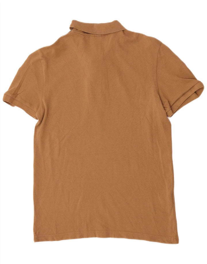 Lacoste Mens Graphic Regular Fit Polo Shirt Size 4 Medium Brown Colourblock