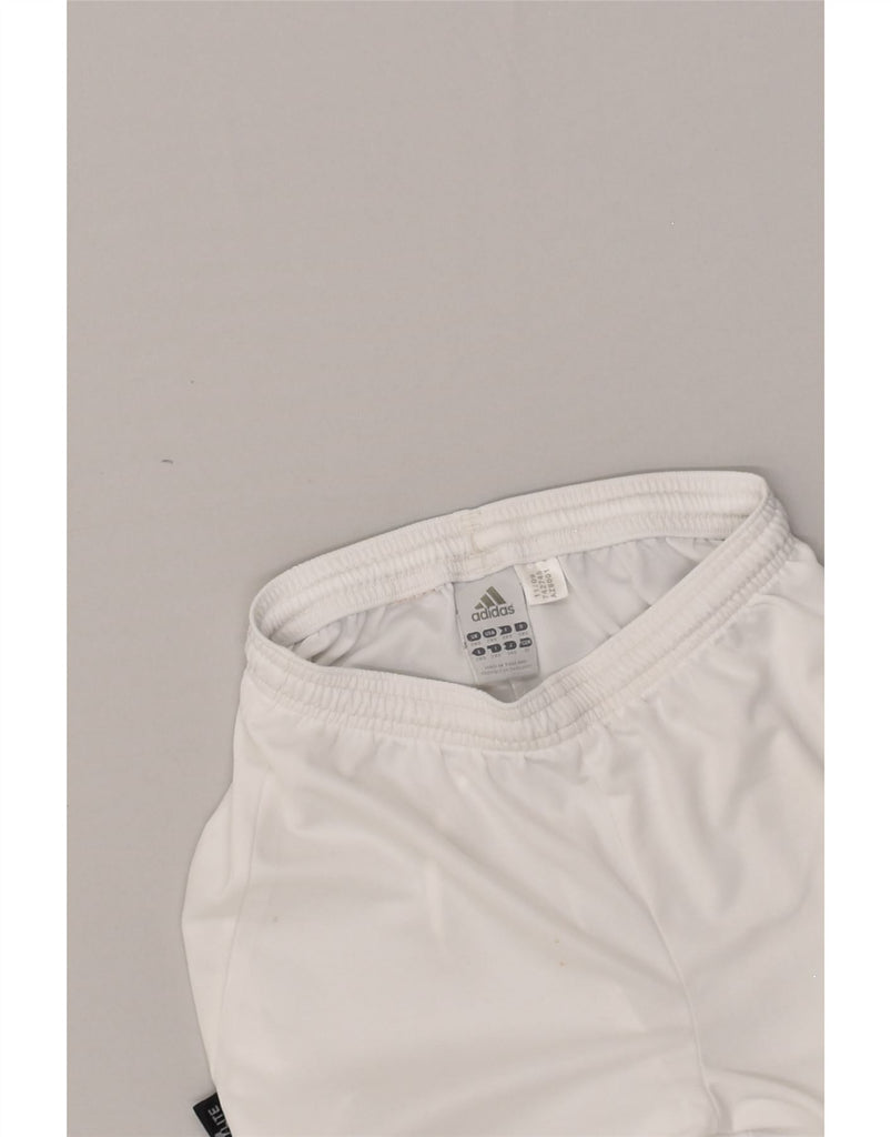 ADIDAS Womens Sport Shorts 2XS White Polyester | Vintage Adidas | Thrift | Second-Hand Adidas | Used Clothing | Messina Hembry 