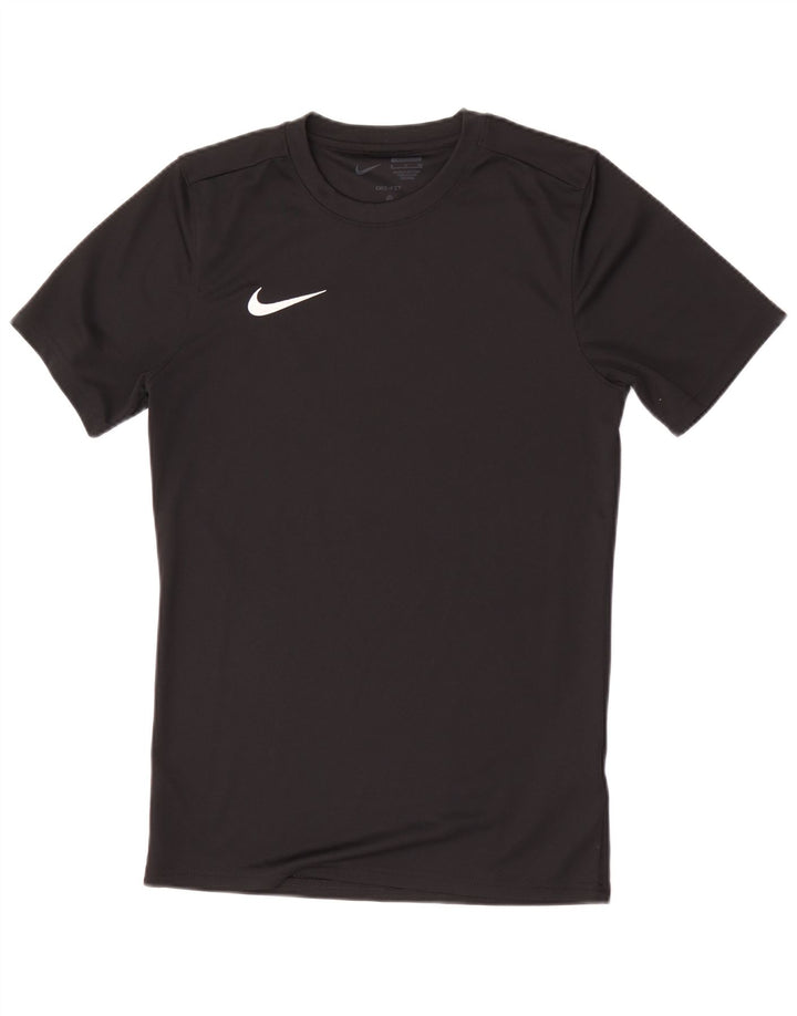Nike Mens Dri Fit Slim T-Shirt Top Small Black Polyester