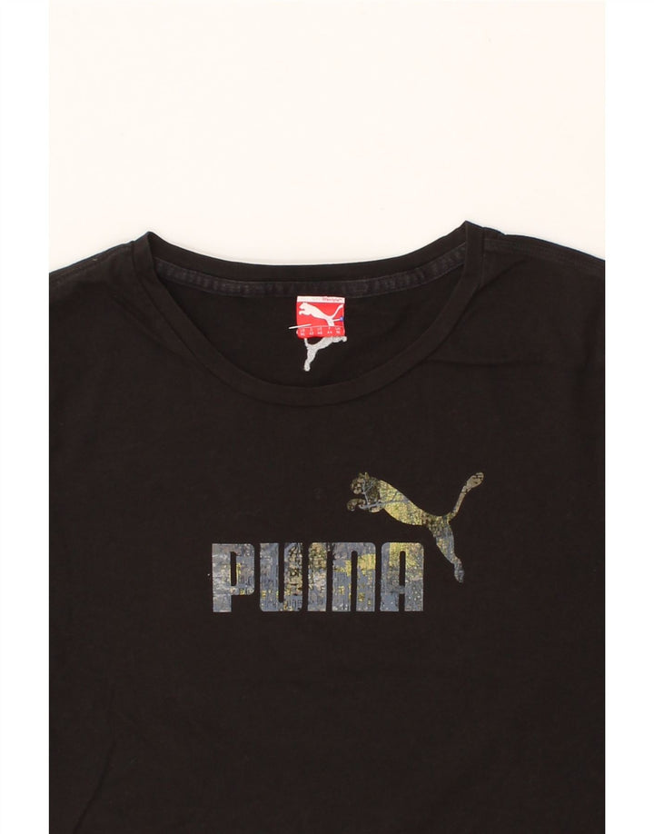 PUMA Womens Graphic T-Shirt Top UK 16 Large Black Vintage Puma and Second-Hand Puma from Messina Hembry 