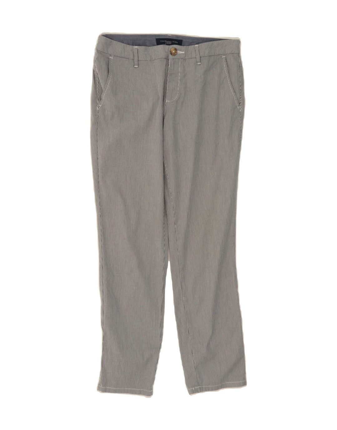 TOMMY HILFIGER Womens Chino Trousers US 6 Medium W30 L28 Navy Blue Vintage Tommy Hilfiger and Second-Hand Tommy Hilfiger from Messina Hembry 