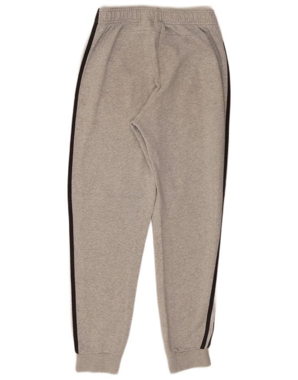 Adidas Boys Tracksuit Trousers Joggers 13-14 Years Grey Flecked Cotton