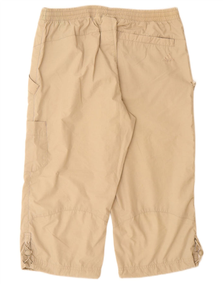 Adidas Mens Capri Tracksuit Trousers UK 10 Small  Beige Polyester
