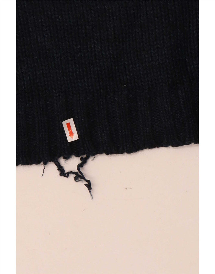 Marks & Spencer Mens Blue Harbour Turtle Neck Jumper Sweater Large Navy