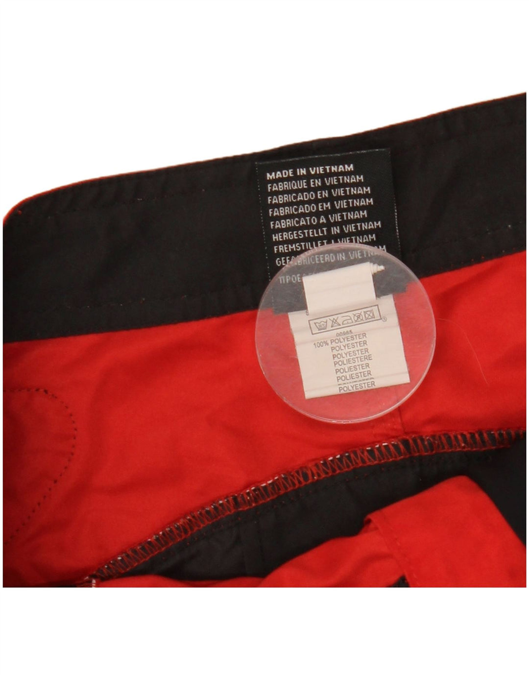 Quiksilver Mens Graphic Swimming Shorts Medium  Red Colourblock Polyester