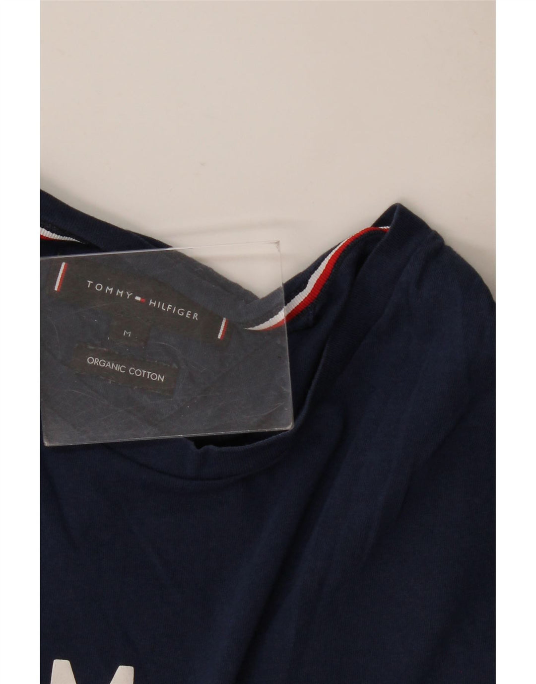 Tommy Hilfiger Womens Graphic T-Shirt Top UK 14 Medium Navy Blue Cotton