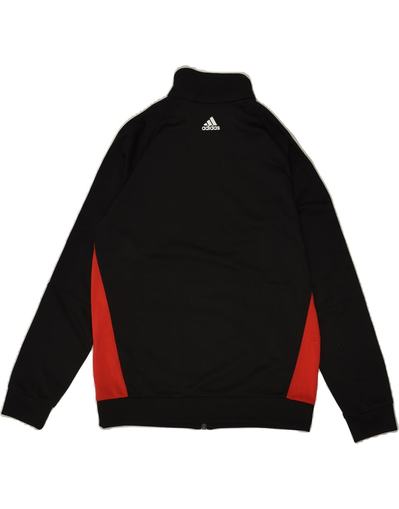 ADIDAS Boys Graphic Tracksuit Top Jacket 11-12 Years Black Colourblock | Vintage Adidas | Thrift | Second-Hand Adidas | Used Clothing | Messina Hembry 