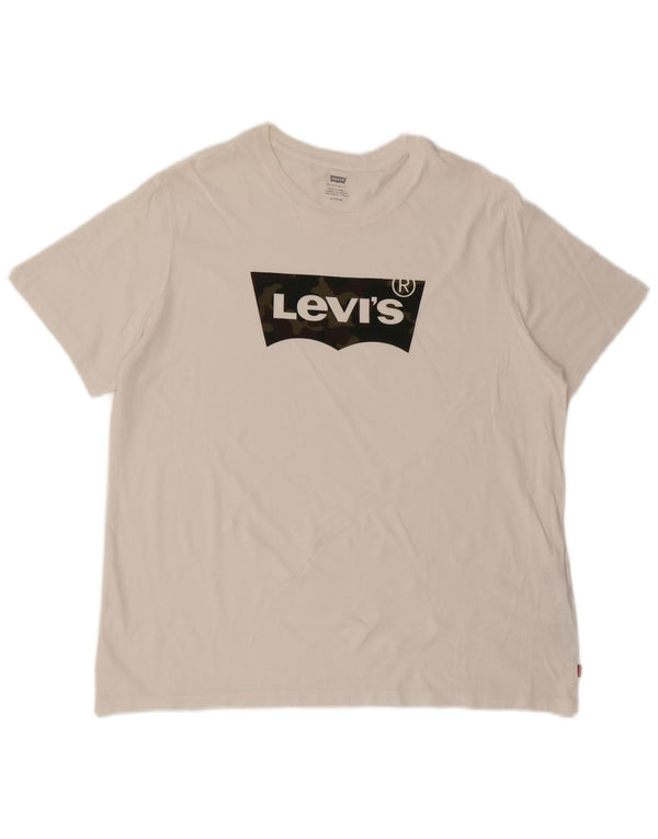 Levi's Mens Graphic T-Shirt Top XL White Cotton