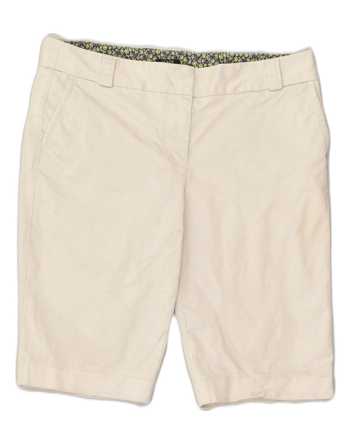 J. CREW Womens Regular Fit Chino Shorts US 10 Large W32 White Cotton | Vintage J. Crew | Thrift | Second-Hand J. Crew | Used Clothing | Messina Hembry 