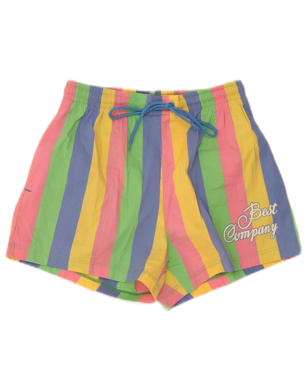 Best Company Womens Graphic Swimming Shorts UK 18 XL Multicoloured Striped