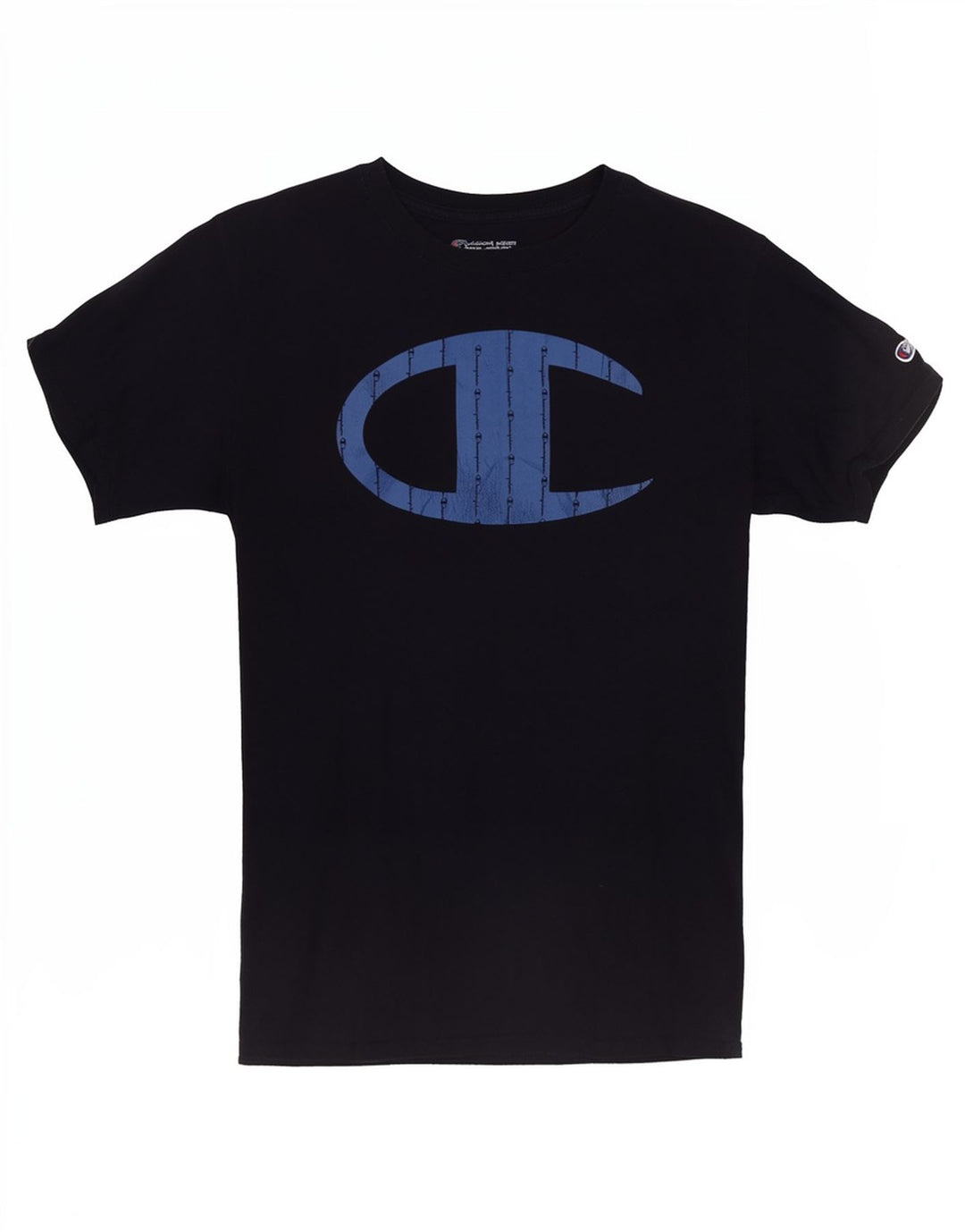Champion Mens Graphic T-Shirt Top Small Black Cotton
