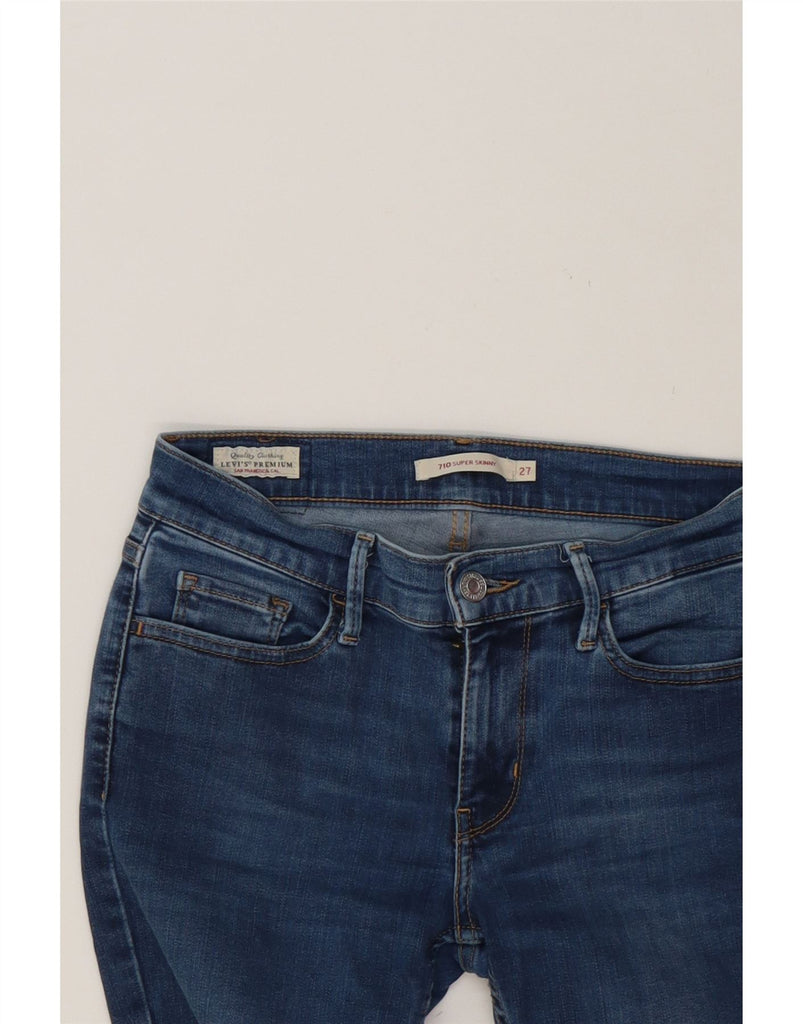 LEVI'S Womens 710 Super Skinny Jeans W27 L27 Blue Cotton Vintage Levi's and Second-Hand Levi's from Messina Hembry 