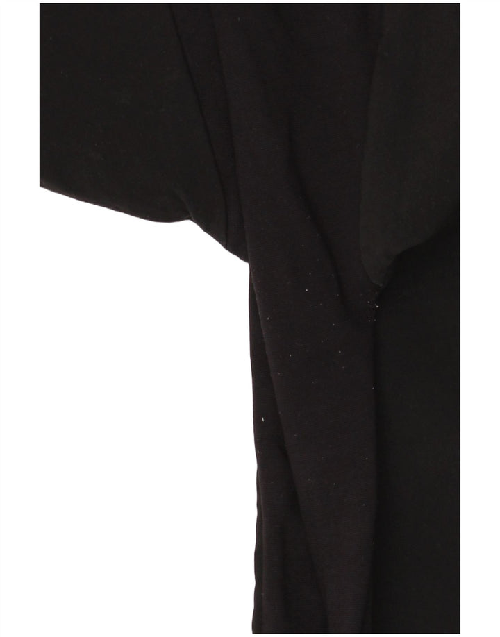 Adidas Mens Zip Neck Pullover Tracksuit Top Large Black Polyester