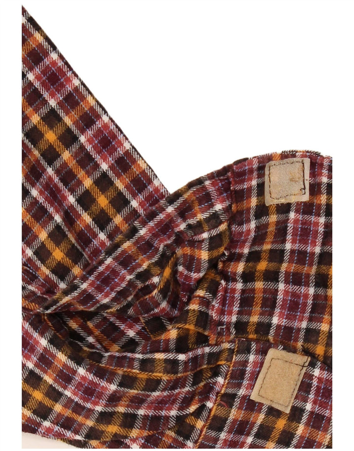 VINTAGE Mens Flannel Shirt Size 41/42 Large Multicoloured Check Cotton