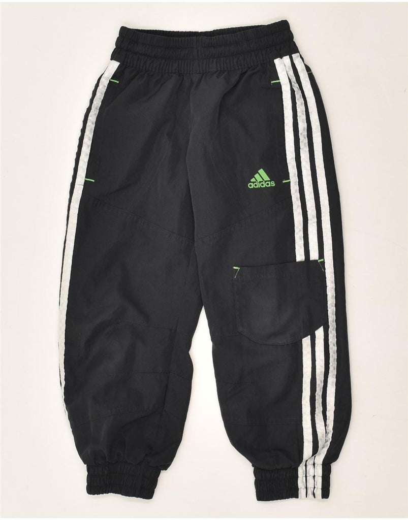 ADIDAS Boys Tracksuit Trousers Joggers 4-5 Years Black Polyester | Vintage Adidas | Thrift | Second-Hand Adidas | Used Clothing | Messina Hembry 