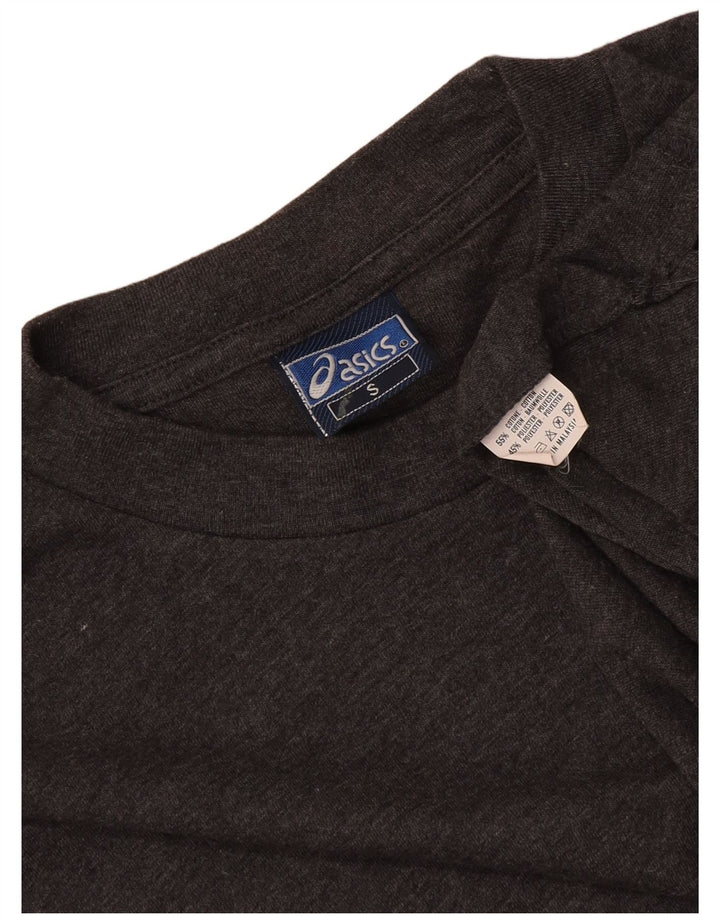 Asics Mens Loose Fit T-Shirt Top Small Grey Flecked Cotton