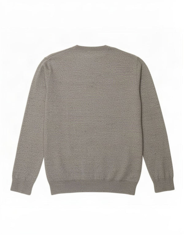 Marks & Spencer Mens Crew Neck Jumper Sweater 2XL Grey Flecked Cotton