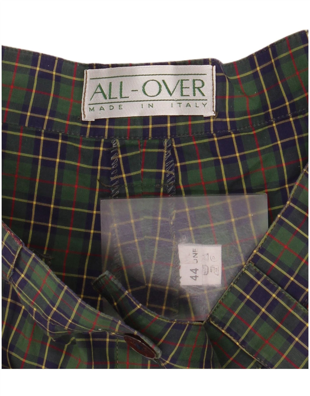 All Over Womens Chino Shorts IT 44 Medium W28 Green Check