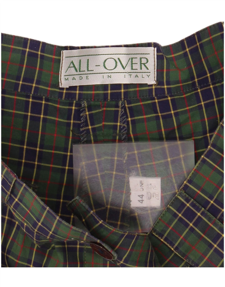 All Over Womens Chino Shorts IT 44 Medium W28 Green Check