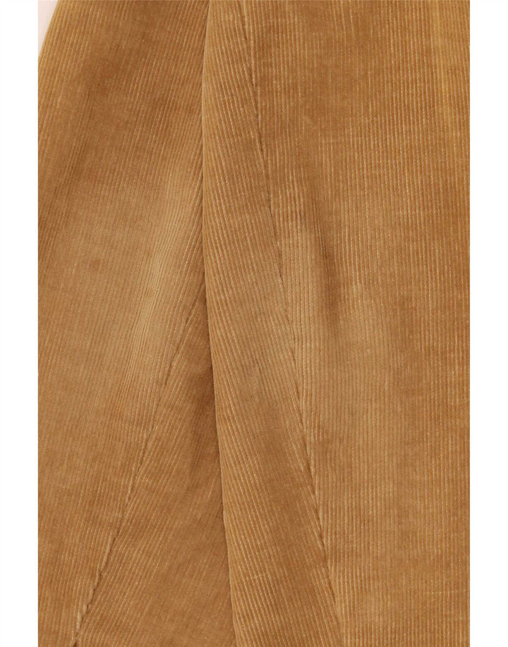 Zara Womens 2 Button Corduroy Blazer Jacket UK 10 Small Beige Cotton