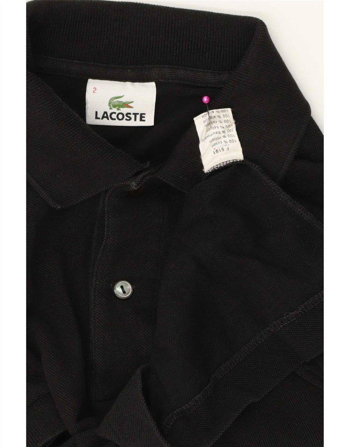 Lacoste Mens Polo Shirt Size 2 XS Black Cotton
