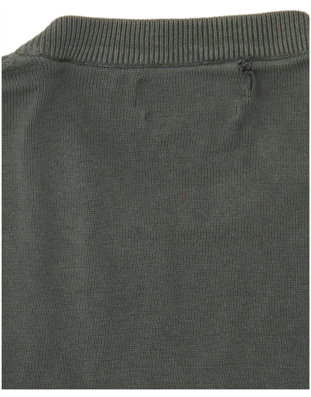 Marks & Spencer Mens Crew Neck Jumper Sweater Medium Green Cotton