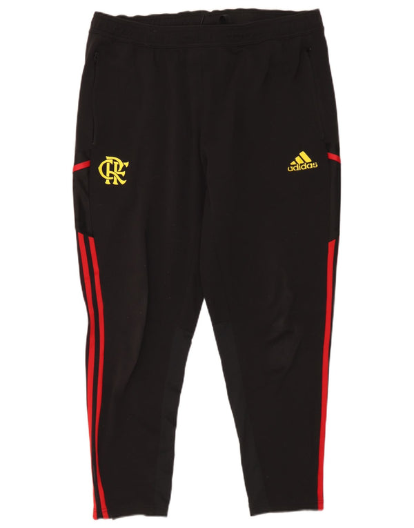 Adidas Mens Aeroready Graphic Tracksuit Trousers XL Black Polyester